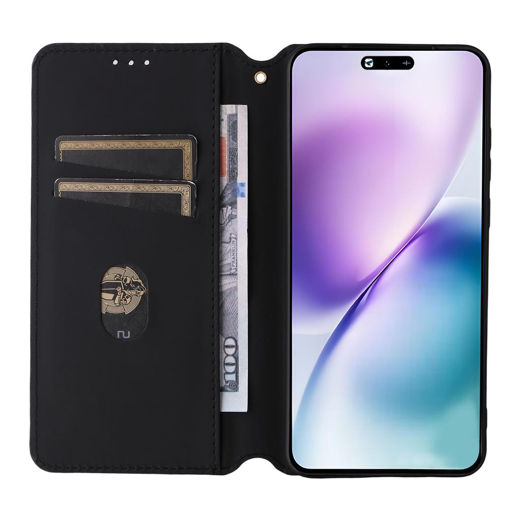 Кожаный чехол-кошелек для vivo X200s 5G с ромбовидным тиснением