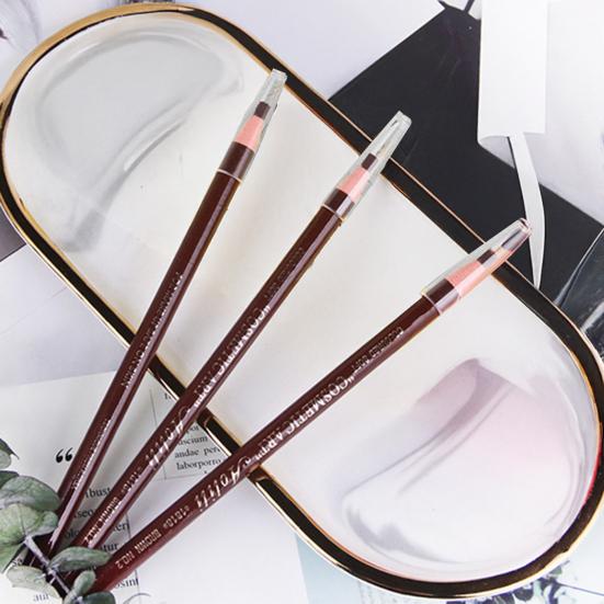 6 шт. Карандаш для бровей с отрывным грифелем на шнурке, Водостойкий, Устойчивый к поту, Натуральный, Стойкий, Не размазывающийся, Женский карандаш для бровей для микроблейдинга