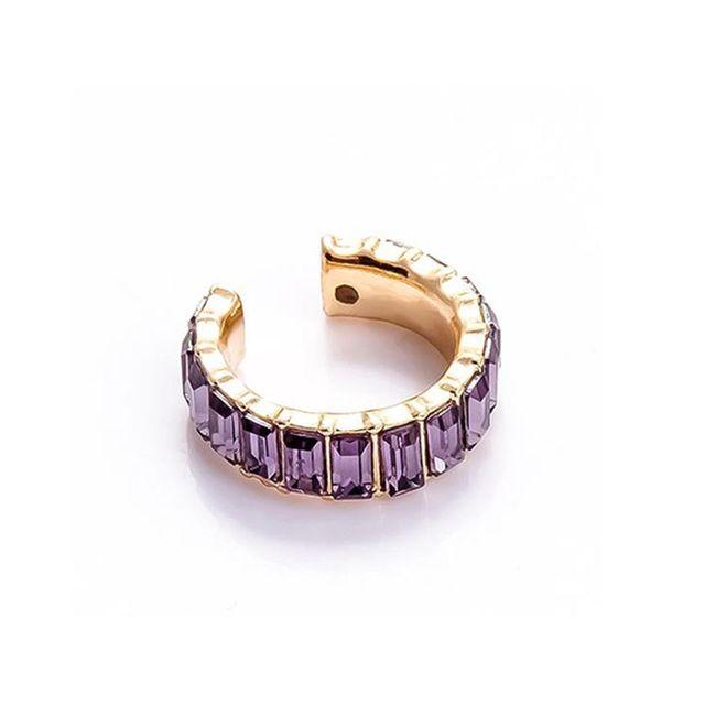 Fashion Gift No Pierced Party Jewelry Rhinestone Dangle Cubic Zirconia Ear Cuff Cz Cuff Earrings Statement C -Shaped