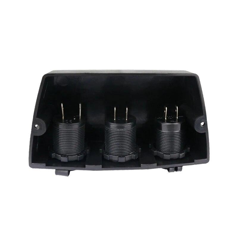 3.1A Автомобильное зарядное устройство с двумя USB-портами, 12 В/24 В, розетка, вольтметр с 3 отверстиями, основание для палатки для автомобиля, мотоцикла, лодки, квадроцикла