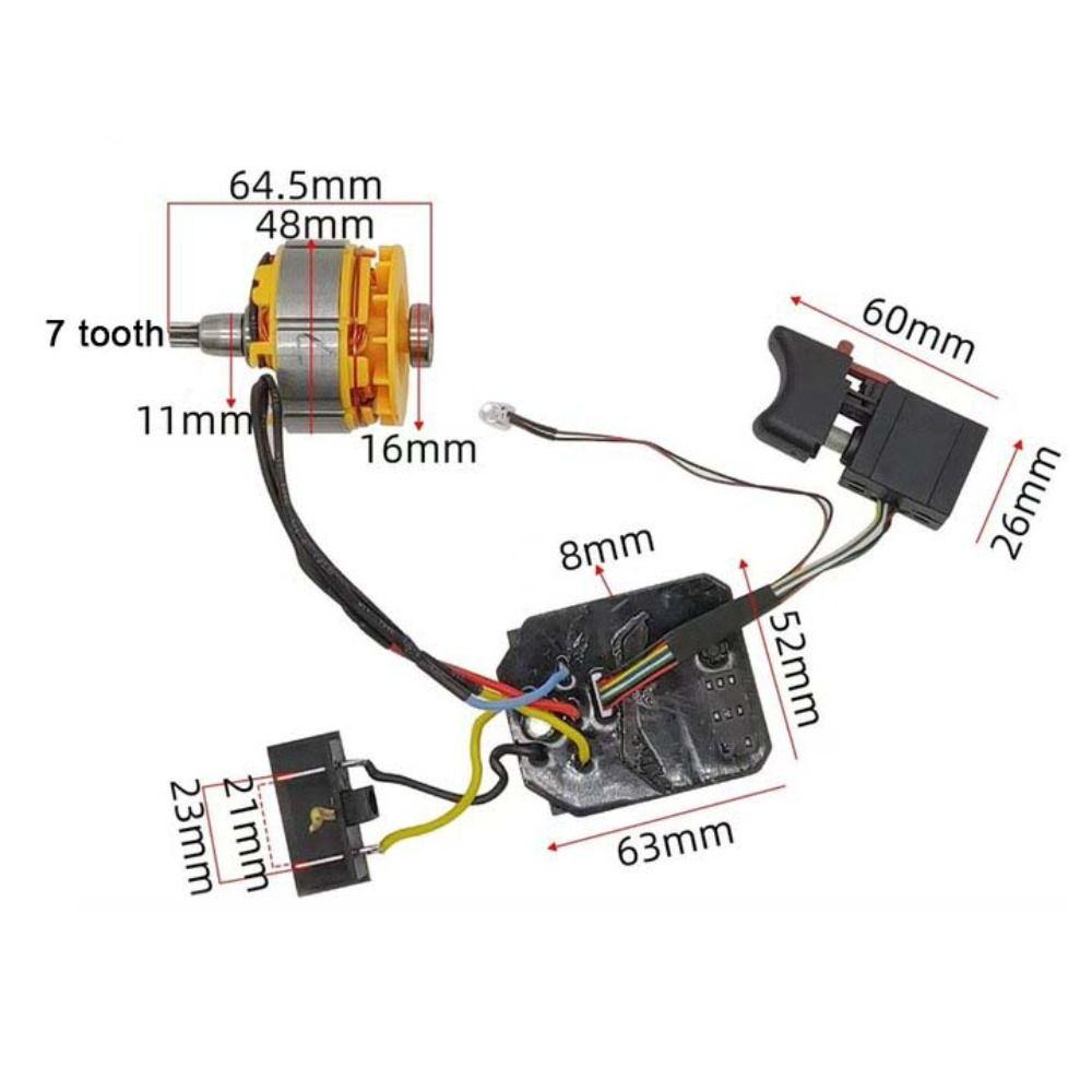 18-21 В Контроллер для электрического гайковерта Черный Материнская плата для электрического гайковерта для DaYi