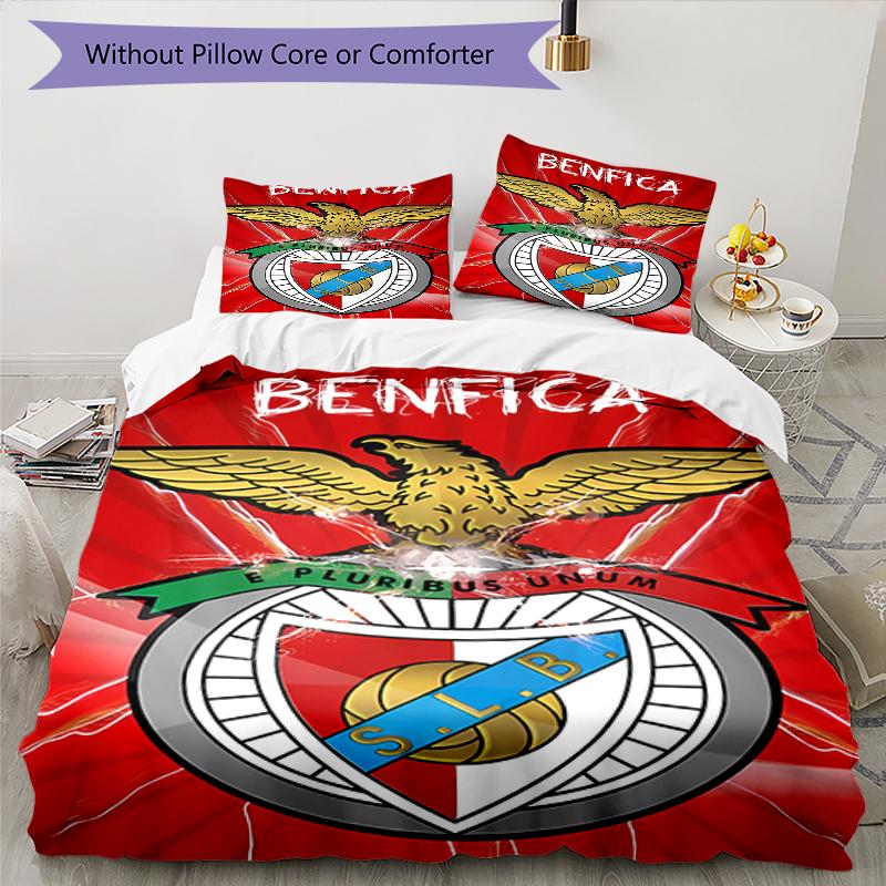 3pcs Football Team (18) Design Cover Set - HD Printed Bedding with 1 Cover and 2 Pillowcases - Perfect for Home and Dorm Decor