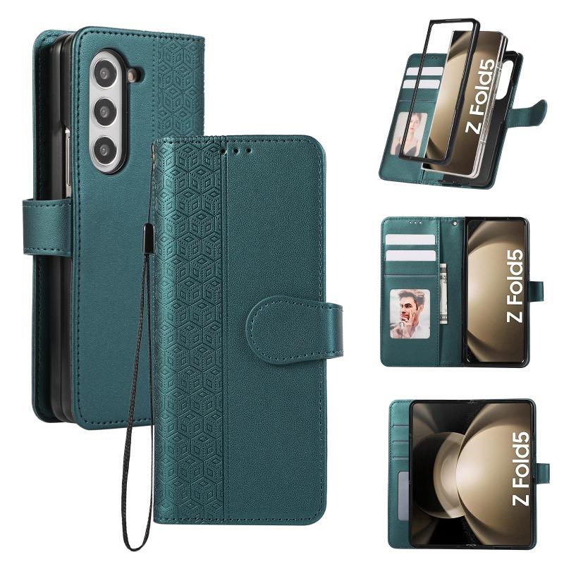 Кожаный чехол-книжка для Samsung Galaxy Z Fold 7 6 5 4 3 5G Fold7 Fold6 Fold5 Кошелек с держателем для карт Защитный чехол