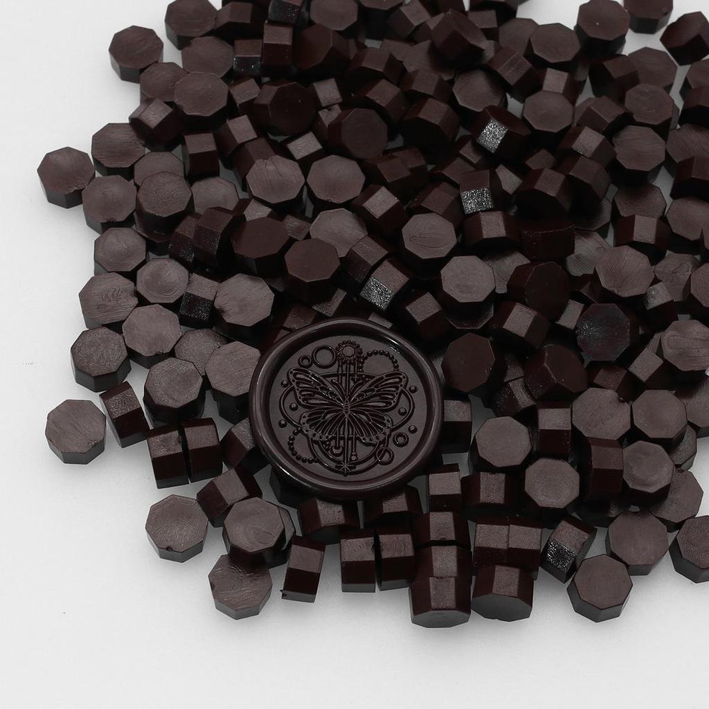 Octagonal Sealing Wax Beads for Envelopes & Wedding Invitations - Stick Bottle & Tools Included