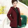 Spring Autumn Mother Windbreaker  Middle-Aged Elderly Coat Women's Outerwear Tops Wear Jacket Plus Size