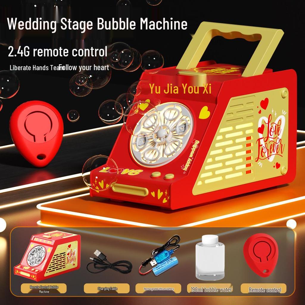 Luminous Fireworks Bubble Machine - Chinese New Year & Wedding Toy with Sound Effects