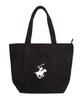 Сумка-тоут Hills Polo BEVERLY HILLS POLO CLUB с логотипом бренда Beverly Hills Polo Club и принтом пони BHPC из холста 40 л bm3006 черного цвета [Beverly Club] прибл.