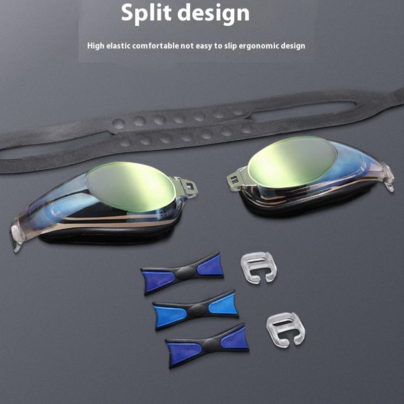 WAVE Professional Swimming Goggles Waterproof Anti-Fog Hd Large Frame Electroplating Speed Number Swimming Goggles