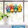 Colorful Birds Lined Up In The Living Room for Home Decoration and Wall Beautification Stickers