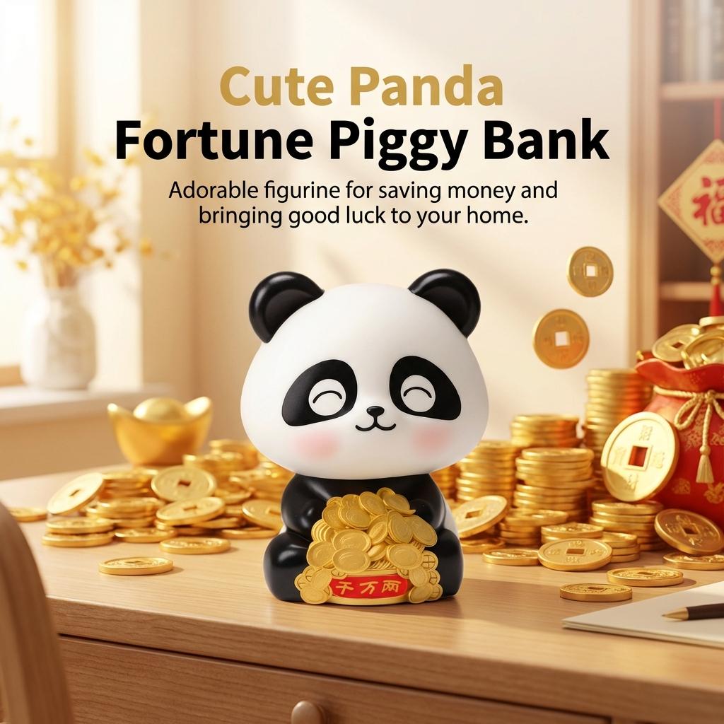 Solar Powered Panda Car Decoration with Nodding Feature for Dashboard or Office Desk