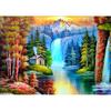 DIY Landscape 5D Diamond Painting Full Round Drill Resin Scenic Diamond Embroidery Cross Stitch Mosaic Resin Wall Art Home Decor