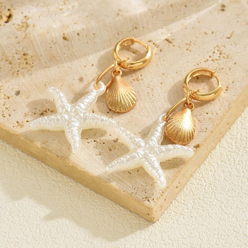 Women's Earrings Ocean Vacation Style Niche Light Luxury High-end Stud Earrings Personalized Starfish Earrings