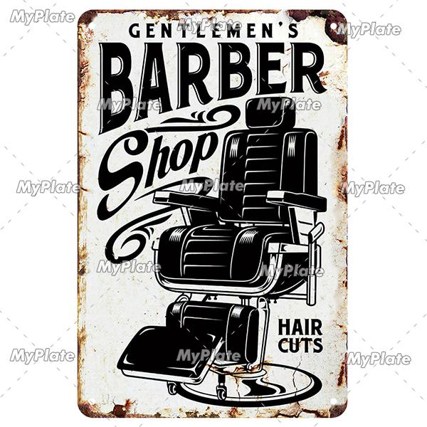 Винтажный постер парикмахерской, металлическая табличка, жестяная табличка, настенные поделки, ретро-декор для дома, украшение, подарок