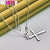 925 Sterling Silver Cross Heart Pendant Necklace Jewelry