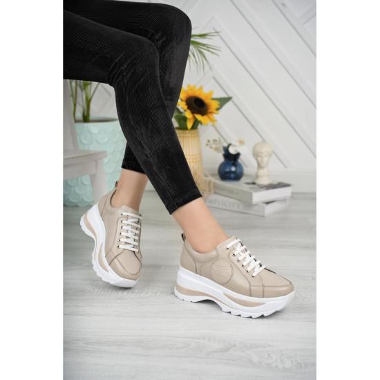 Обувь и сандалии Женские повседневные кроссовки из натуральной кожи