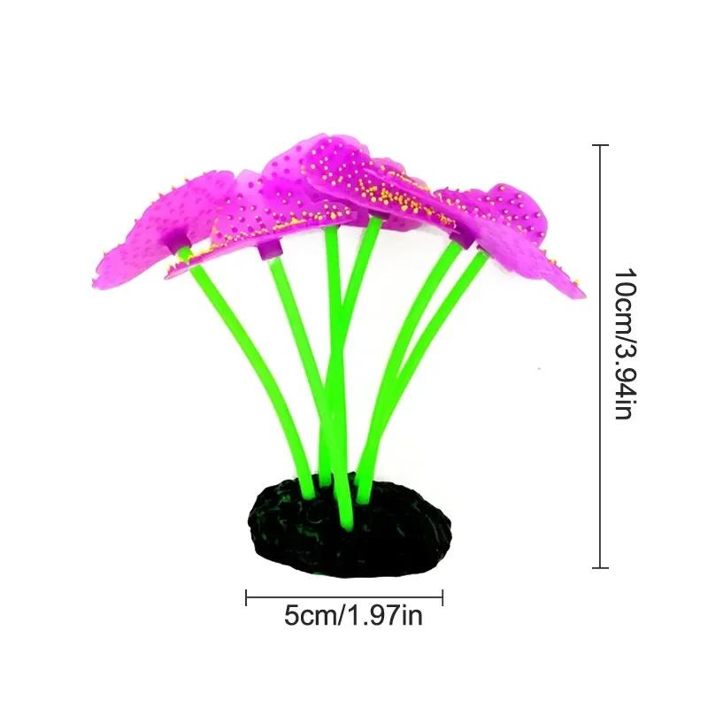 Aquarium Accessories Anemone Weed Fish  Accessories Plastic Decorate Decoration Simulate Artificial Glowing Plants Aquatic