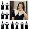 Embroidery Detachable Shirt False Collar Wraps Mini Cape Doll Fake Collar Women Shawl Fake Collar