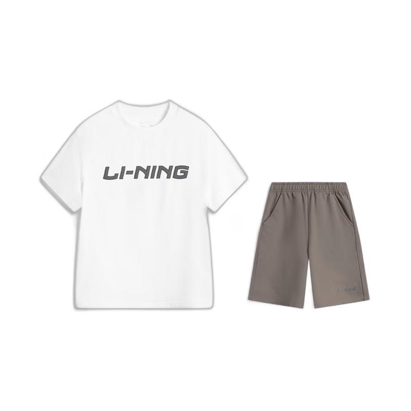 Li-Ning Комплект из футболки с коротким рукавом и спортивных штанов унисекс для молодежи YWBW069