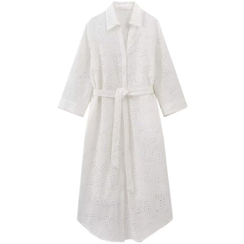 Fashion Style 2024 Summer New Arrival Women's Clothing Stylish All-Matching Hollow Embroider Dress 3129265 250