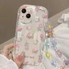 Чехол для iPhone 17 Pro Max с цветочным узором и набор браслетов в девичьем стиле