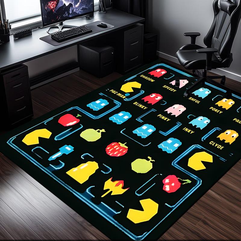 1PC Game PAC Rug for Livingroom,Bedroom, Palyroom, Chair Rug, Area rug, Game Carpet, Large Size Rug Fan Christmas gift