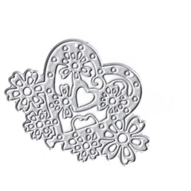 Сердцевидная клетка для птиц Вырубные штампы Тиснение Трафарет Форма DIY Скрапбукинг Фотоальбом Поделки