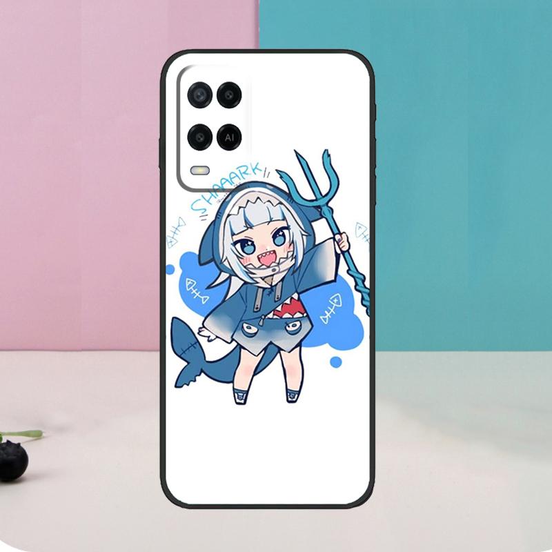 Gawr Gura Hololive Anime Case For Oppo A60 A80 A40 A15 A16 A17 A57 A94 A74 A54 A76 A96 A18 A38 A58 A78 A98 A5 A6 Pro