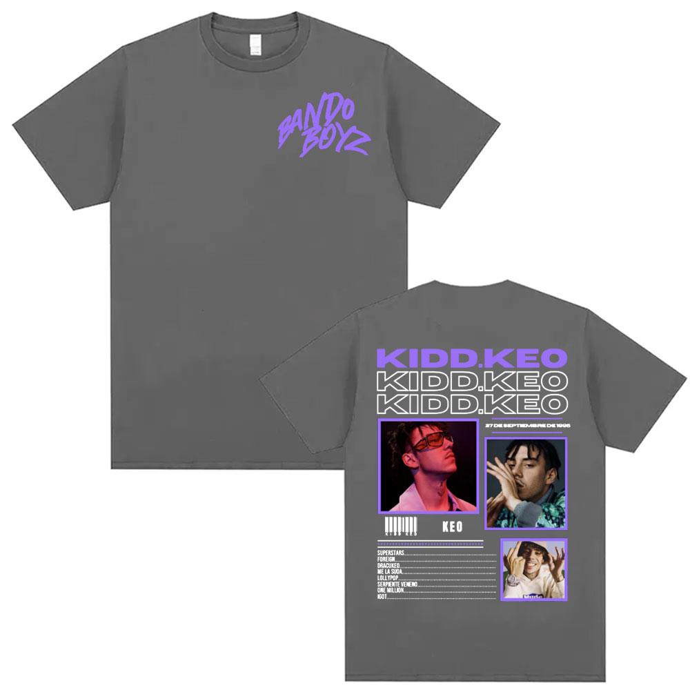 Rapper Kidd Keo Bando Boyz Tour Graphic T Shirts Unisex Women Fashion Hip Hop Streetwear T Shirt ONeck Cotton Short Sleeve Tshirt