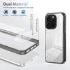 KEYSION Transparent Case for iPhone 16 Pro Max 15Plus TPU+PC Anti-slip HD Clear Shockproof Phone Cover for iPhone 15 Pro 16 Plus