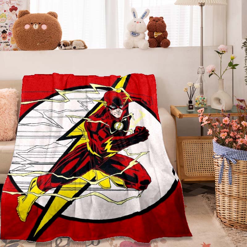 The Flash-themed cartoon blanket is perfect for naps, sofas, living rooms, offices, bedrooms, and other similar spaces.-2
