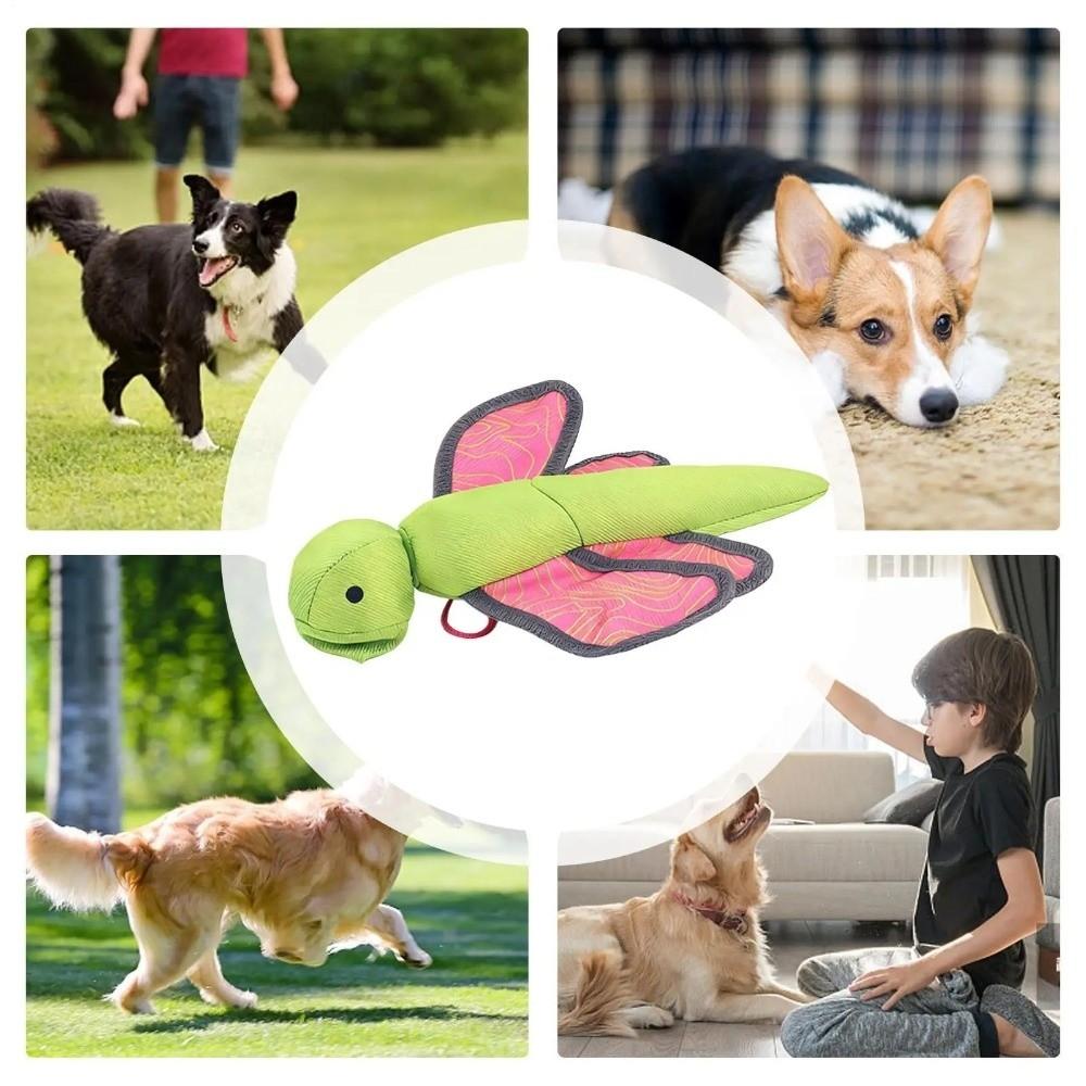 Built-in Squeaky Sound Dragonfly Shaped Dog Fetch Toy  Human-Pet Interaction