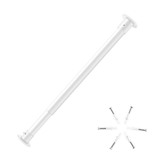 Shower Curtain Telescopic Rod Screw Mount 50-70CM Adjustable Stainless Steel Multi-functional Living Room Bathroom Telescoping Curtain Rod
