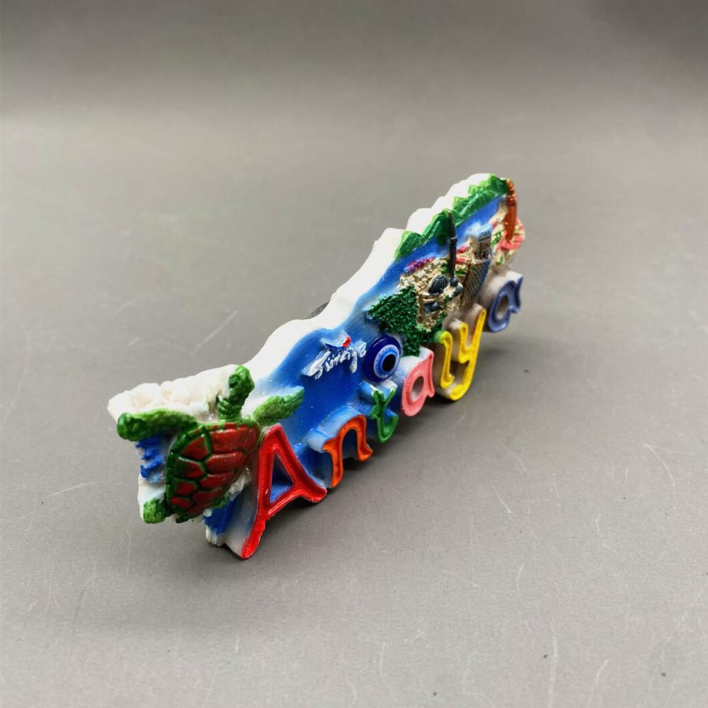 Турция Магнит на холодильник Сувенир Анталья Магнитный Туристический Сувенир Декоративный Магнит для Холодильника 3D Смола Расписанная Ручная работа