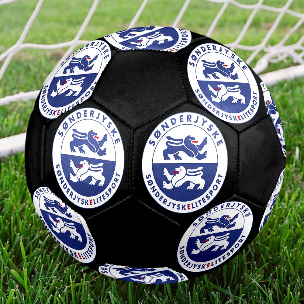 Футбольный мяч Sonderjyske FC, разноцветный, подходит для всех возрастов, машинной строчки, материал ПВХ, соревновательного уровня, прочный и с высоким отскоком