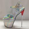 Сексуальные женские сандалии 19 см Каблуки-стилеты Фетиш Стриптизерши Летняя обувь Платформа Экстремально высокие каблуки Красные сандалии Женские