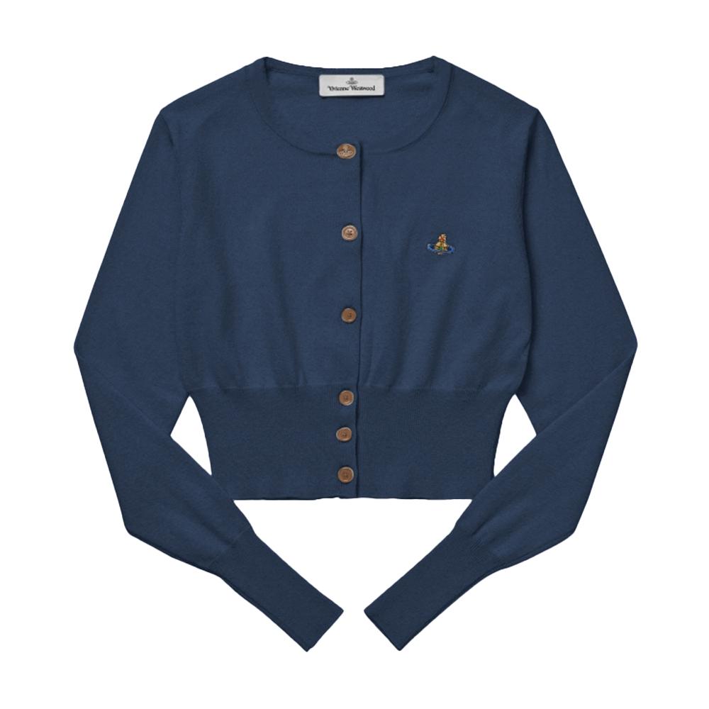 Vivienne Westwood Cashmere Crop Cardigan 1803002u Y001v K410 Bea Orb Logo