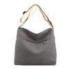 Block Color Shoulder Bag Women's Large Capacity Portable Stitching Canvas Bag