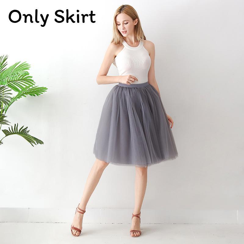 Gothic Tulle Skirt For Women With High Elastic Waist And Puff Design For Streetwear Style