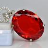 Top Quality 142 Ct NATURAL Red Topaz Pendant Oval Certified Gemstone Free Gift MY.PD-79-NS