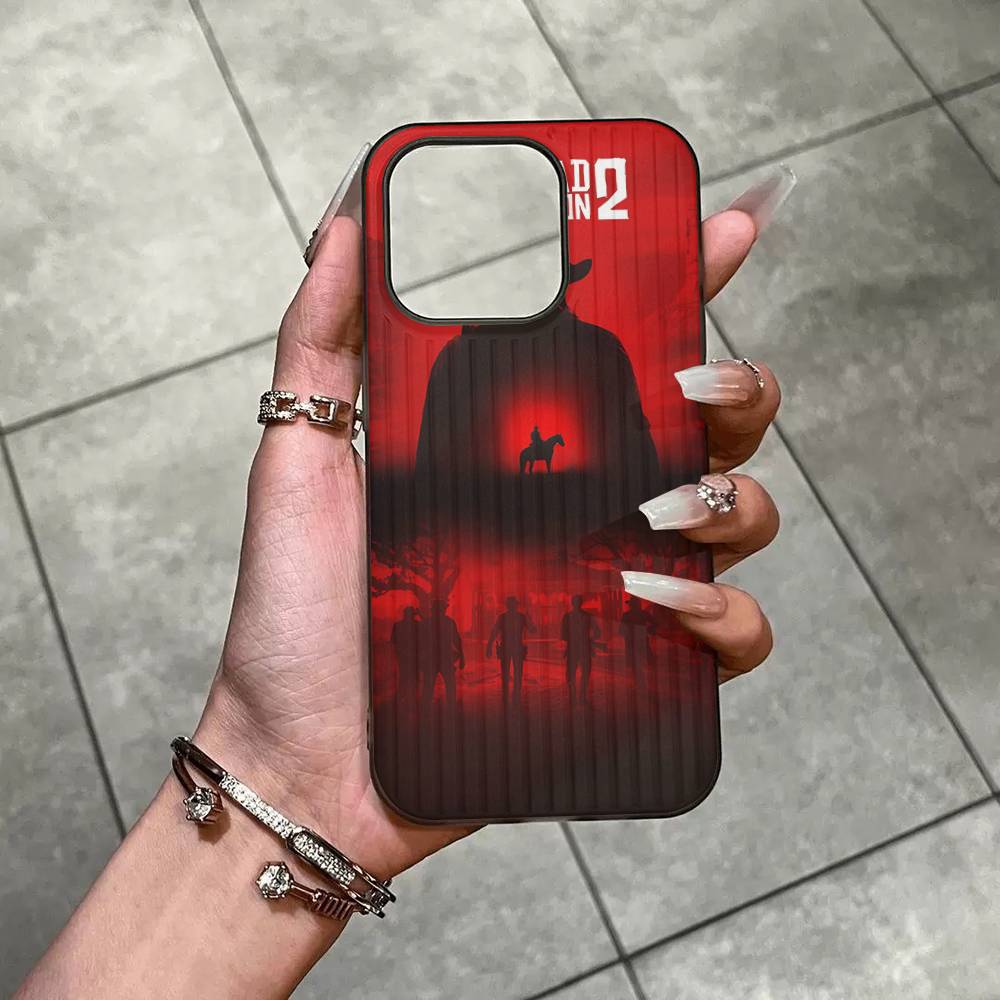 Игра Red Dead R-Redemption Для IPhone 17 16 15 Plus Pro Max 12 14 Plus 11 13 Волна Гофрированная Полоска Чехол для Телефона Funda