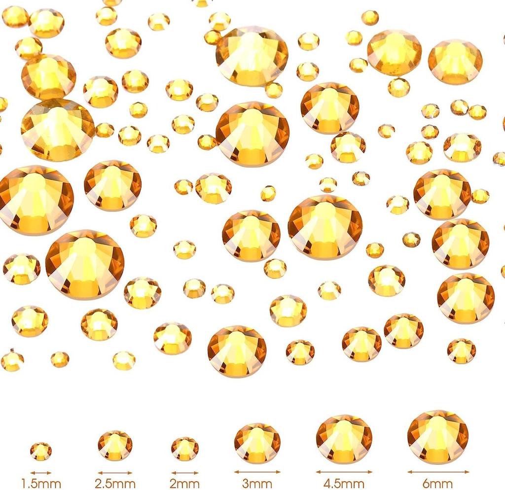 2000 шт. стразы с плоской обратной стороной, 6 размеров (1,4-4,8 мм) Круглые хрустальные стразы для поделок, одежда, обувь, сумки, сделай сам, искусство