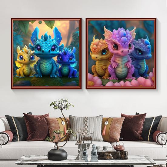 1 комплект 5D комплект алмазной живописи милый мультяшный рисунок животных яркий цвет усиливает креативность уменьшает стресс мозаика художественный набор для рукоделия