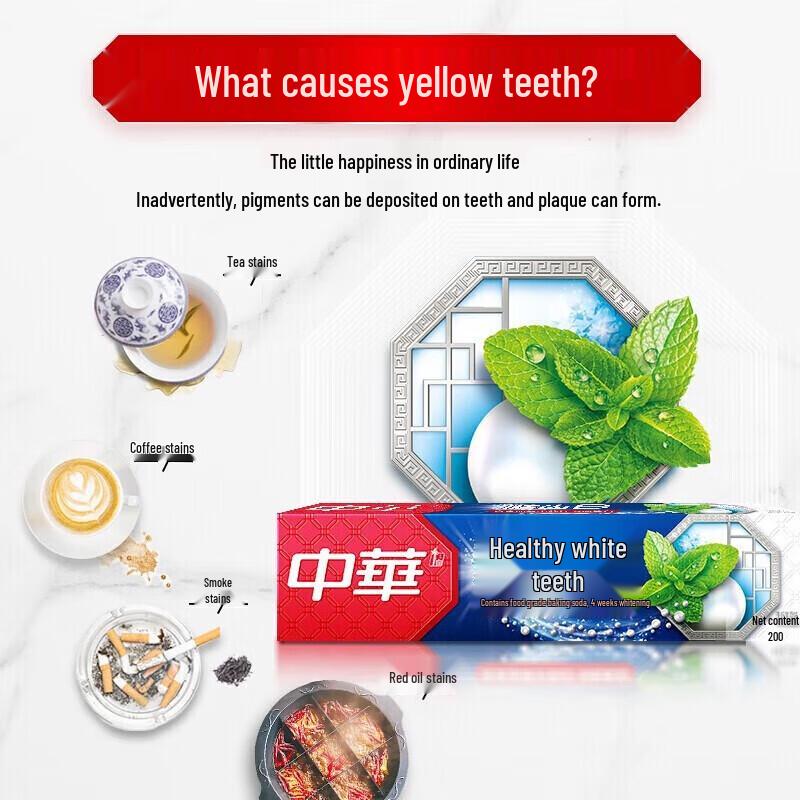 Zhonghua Toothpaste Set - Baking Soda Mint, 5x155g + Toothbrush