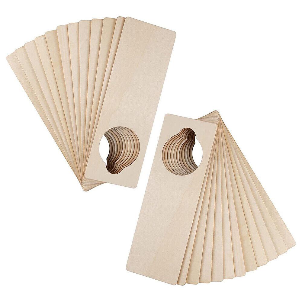 10 шт., подвесные таблички из древесной стружки на дверь, пустые, самодельные бирки, поделки, украшения для дома