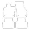 [Blm]Vw035 Black - Set Of Velour Floor Mats To Fit Volkswagen Passat B8 2014-2023 - Black Trim