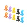 10pcs Ring Cutter Split Knife Design Automatical Unfold Plastic Material Safe Incisive Different Colors Knife Rings