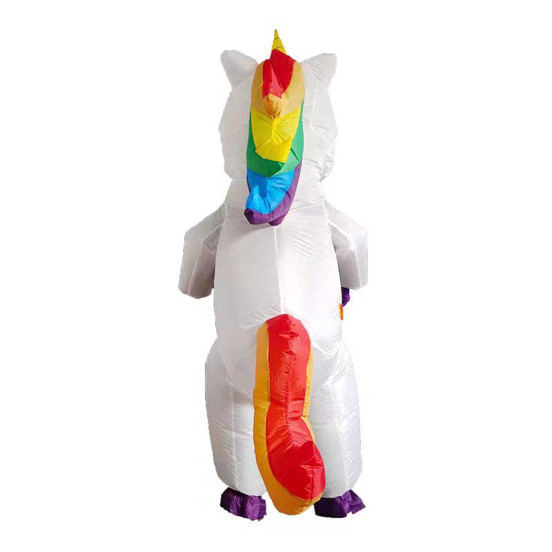 Colorful Unicorn Inflatable Mascot Costume for Festivals and Outdoor Performances