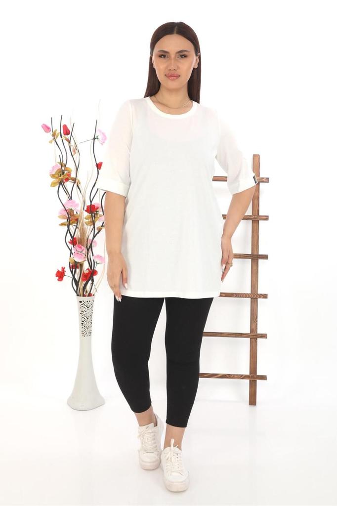 Женская стильная футболка большого размера Футболка больших размеров
