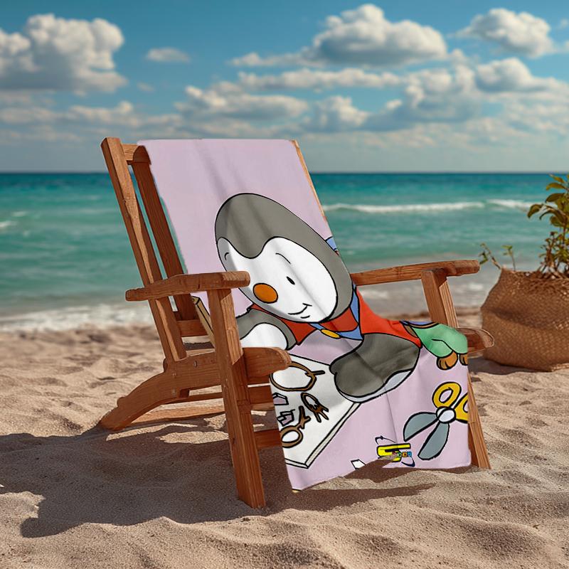 T'choupi Fashion Beach Towel: Ideal for Summer Adventures Soft, absorbent and quick drying suitable for swimming and bathing