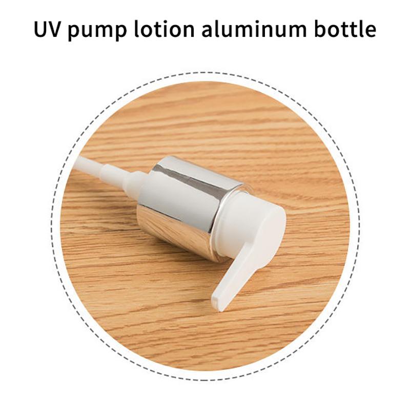 Empty Aluminium Pump Bottle 40-200ml Refillable Travel Container for Lotion Cream and Liquid Toiletries